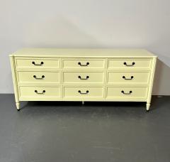  Baker Furniture Company Celadon Green Dresser Sideboard by Baker Brass Handles Refinished Regency - 2966269
