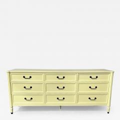  Baker Furniture Company Celadon Green Dresser Sideboard by Baker Brass Handles Refinished Regency - 2970880