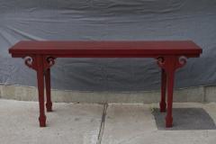  Baker Furniture Company Cinnabar Red Asian Modern Side Table - 677153
