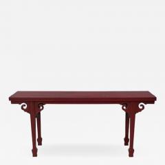  Baker Furniture Company Cinnabar Red Asian Modern Side Table - 677928