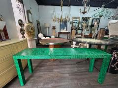  Baker Furniture Company Faux Malachite Console Table - 4460016