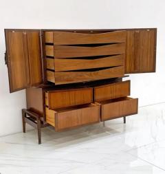  Baker Furniture Company Helen Hobey Baker Highboy Chest Walnut and Brass 1950s - 3175732