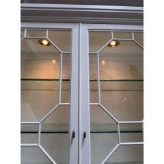  Baker Furniture Company Hollywood Regency Baker Furniture Co White Lacquer Display Cabinet - 4438067