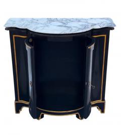  Baker Furniture Company Hollywood Regency Black Gold Marble Storage Cabinet or Credenza by Baker - 3433159