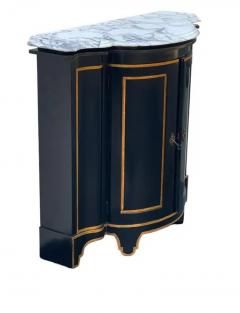  Baker Furniture Company Hollywood Regency Black Gold Marble Storage Cabinet or Credenza by Baker - 3433160