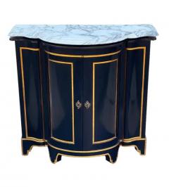  Baker Furniture Company Hollywood Regency Black Gold Marble Storage Cabinet or Credenza by Baker - 3433166