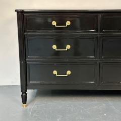  Baker Furniture Company Hollywood Regency Louis XVI Style Ebony Lacquered Dresser Chest of Drawers - 3142469