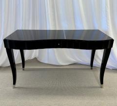  Baker Furniture Company Hollywood Regency Style Ebonized Desk Black Lacquer Barbara Barry for Baker - 2968649
