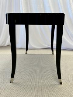  Baker Furniture Company Hollywood Regency Style Ebonized Desk Black Lacquer Barbara Barry for Baker - 2968653