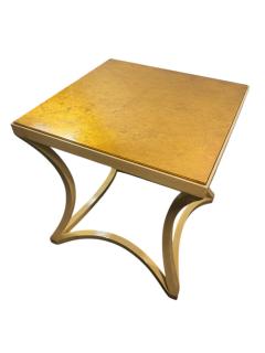  Baker Furniture Company MODERNIST GOLDLEAF TOP CURVED BASE ENAMELED BASE SIDE TABLES - 4570012