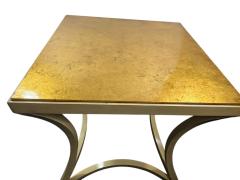  Baker Furniture Company MODERNIST GOLDLEAF TOP CURVED BASE ENAMELED BASE SIDE TABLES - 4570017