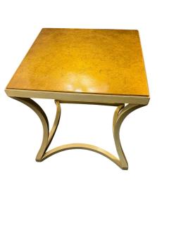  Baker Furniture Company MODERNIST GOLDLEAF TOP CURVED BASE ENAMELED BASE SIDE TABLES - 4570018