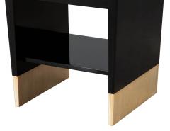 Baker Furniture Company Modern Black Lacquered End Table by Jacques Garcia Baker Furniture Large - 2965517