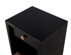  Baker Furniture Company Modern Black Lacquered End Table by Jacques Garcia Baker Furniture Large - 2965519