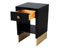  Baker Furniture Company Modern Black Lacquered End Table by Jacques Garcia Baker Furniture Small - 2965502