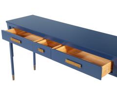  Baker Furniture Company Modern Indigo Console Table with Brass - 4220544