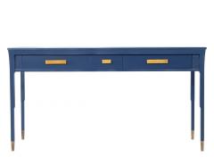  Baker Furniture Company Modern Indigo Console Table with Brass - 4220545