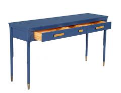  Baker Furniture Company Modern Indigo Console Table with Brass - 4220548