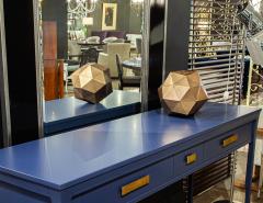  Baker Furniture Company Modern Indigo Console Table with Brass - 4220549