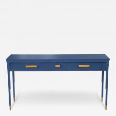  Baker Furniture Company Modern Indigo Console Table with Brass - 4221967