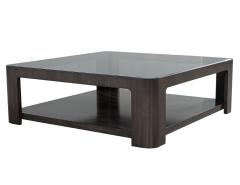  Baker Furniture Company Modern Square Coffee Table with Smoked Glass by Baker Furniture - 2755574