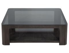  Baker Furniture Company Modern Square Coffee Table with Smoked Glass by Baker Furniture - 2755575
