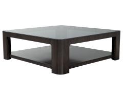  Baker Furniture Company Modern Square Coffee Table with Smoked Glass by Baker Furniture - 2755578