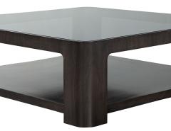  Baker Furniture Company Modern Square Coffee Table with Smoked Glass by Baker Furniture - 2755580