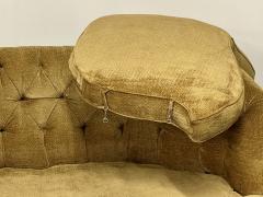  Baker Furniture Company Pair Custom Chesterfield Tufted Loveseats Settees Couches Velour Georgian - 4251628