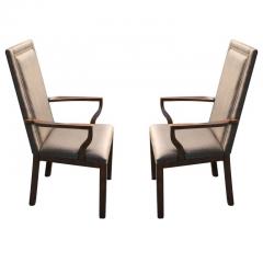  Baker Furniture Company Pair of Baker High Back Arm Chairs - 2774321