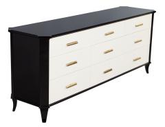  Baker Furniture Company Polished Black Lacquered Sideboard by Baker Furniture Facet Cabinet - 2756170