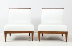  Baker Furniture Company Set of four mid century modern walnut lounge chairs by Baker Furniture - 1569063