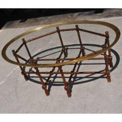 Vintage Midcentury Baker Faux Bamboo Brass Coffee Table