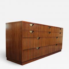  Baker Furniture Company Vintage Ten Drawer Walnut and Brass Chest Dresser by Baker - 2475049