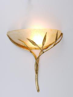  Banci Firenze Banci Firenze Gilt Iron Scavo Glass Floral Sconces Wall lights Italy 1970s - 4451487