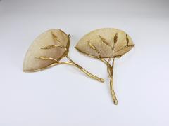  Banci Firenze Banci Firenze Gilt Iron Scavo Glass Floral Sconces Wall lights Italy 1970s - 4451492