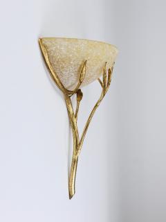  Banci Firenze Banci Firenze Gilt Iron Scavo Glass Floral Sconces Wall lights Italy 1970s - 4451497