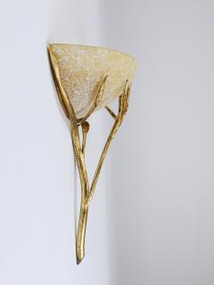  Banci Firenze Banci Firenze Gilt Iron Scavo Glass Floral Sconces Wall lights Italy 1970s - 4451498