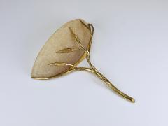  Banci Firenze Banci Firenze Gilt Iron Scavo Glass Floral Sconces Wall lights Italy 1970s - 4451519