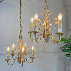  Banci Firenze Banci Firenze Gilt and Murano Glass Leaf Chandelier - 3042250