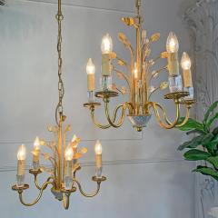  Banci Firenze Banci Firenze Gilt and Murano Glass Leaf Chandelier - 3042253