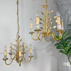  Banci Firenze Banci Firenze Gilt and Murano Glass Leaf Chandelier - 3042256