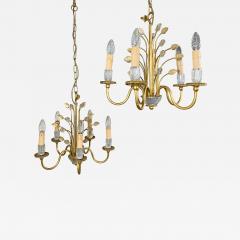  Banci Firenze Banci Firenze Gilt and Murano Glass Leaf Chandelier - 3053036