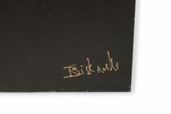  Barbara Kiskovski Barbara Kiskovski Contemporary Abstract Diptych Paintings of Gold Leaf Shapes on - 4634812