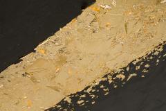 Barbara Kiskovski Barbara Kiskovski Contemporary Abstract Diptych Paintings of Gold Leaf Shapes on - 4634814