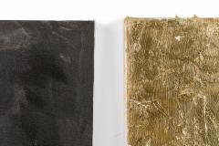  Barbara Kiskovski Barbara Kiskovski Contemporary Abstract Diptych Paintings of Gold Leaf Shapes on - 4634815
