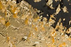  Barbara Kiskovski Barbara Kiskovski Contemporary Abstract Diptych Paintings of Gold Leaf Shapes on - 4634820