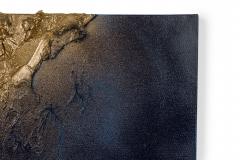  Barbara Kiskovski Barbara Kiskovski Contemporary Abstract Mixed Media Diptych Gold and Blue Textur - 4651101