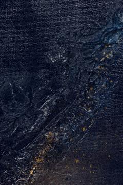  Barbara Kiskovski Barbara Kiskovski Contemporary Abstract Mixed Media Diptych Gold and Blue Textur - 4651106