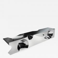  Barberini Gunnell Bench sculpture in mirror polished stainless steel crhome effect made in Italy - 1444430